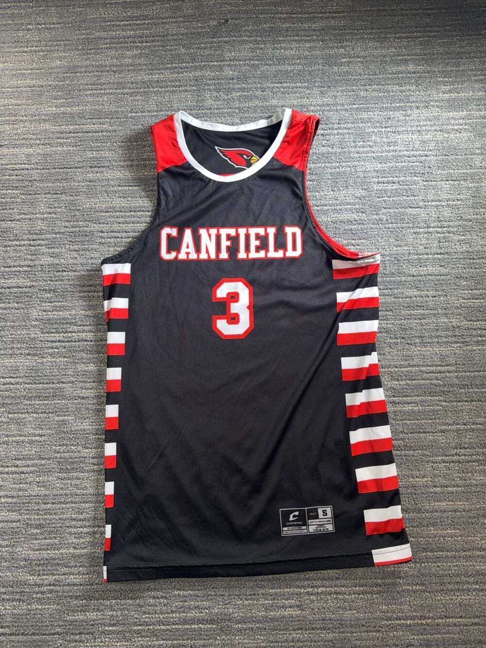 Champro Canfield Cardinals Reversible Basketball Jersey #3 Adult S